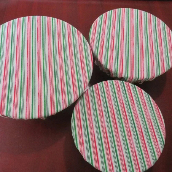 Reversible Christmas Bowl Covers, Set of 3,  Kitchenaid Bowl Cover - Picture 4 of 6